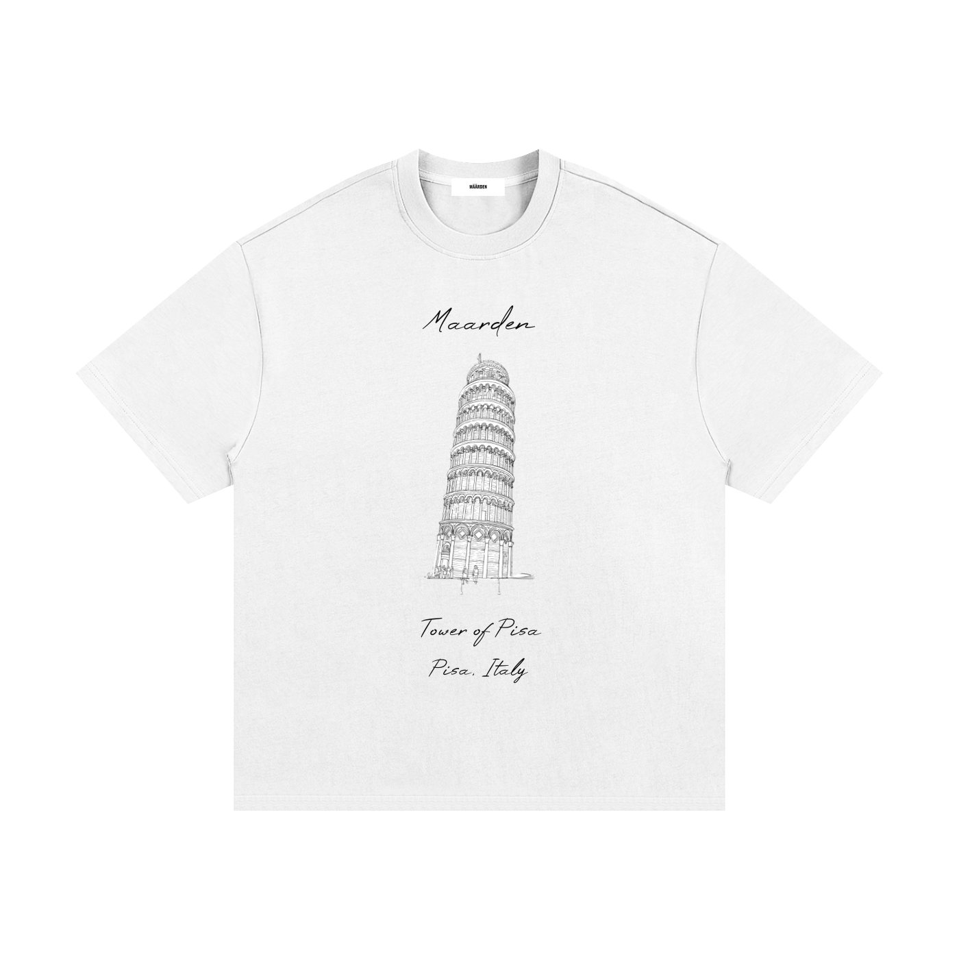 Tower of Pisa Heavyweight Cotton T-Shirt