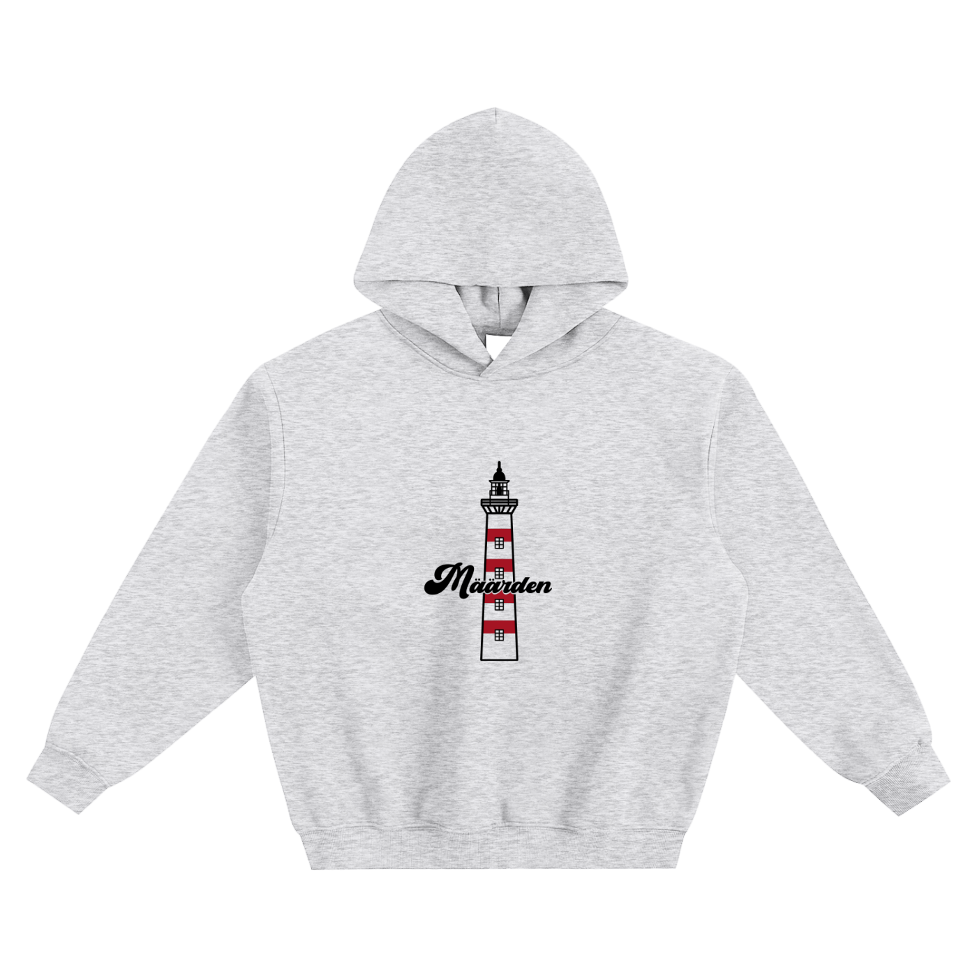 Large Lighthouse Icon Fleeced Boxy Hoodie