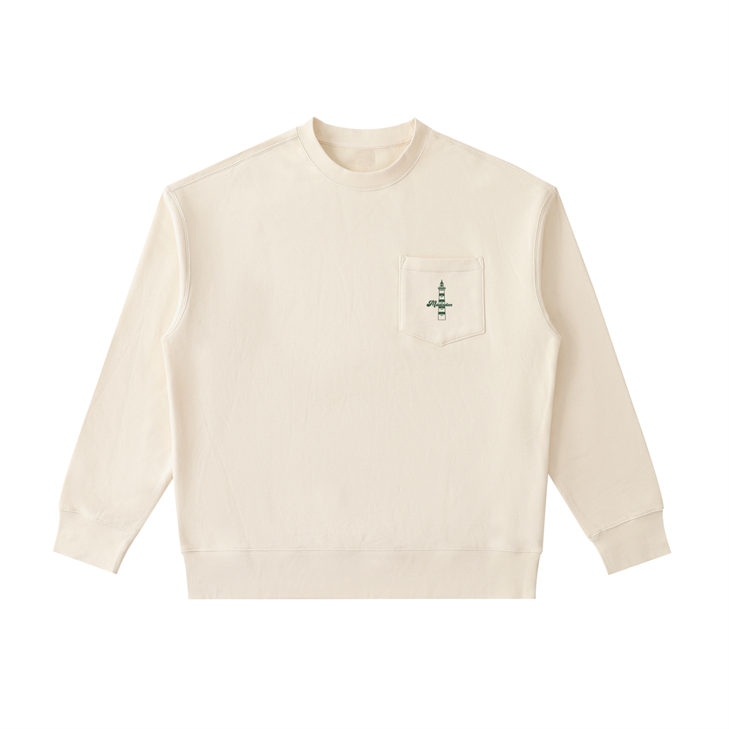 Lighthouse Icon Heavyweight Pocket Crewneck Sweatshirt